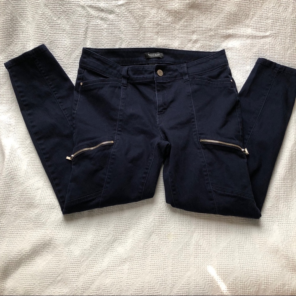 Navy White House Black Market Skinny Crop Pants!